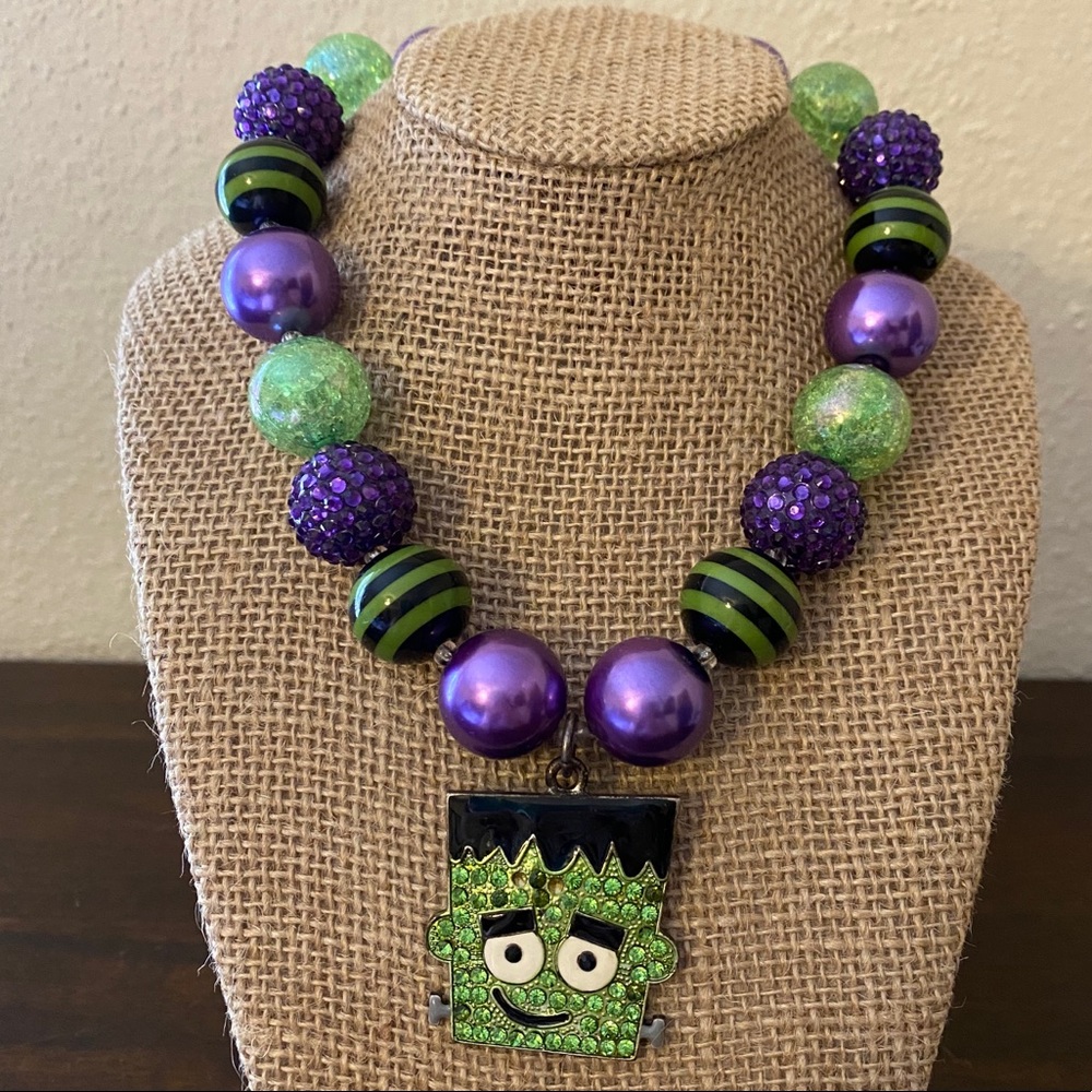Frankenstein Monster Bubblegum Necklace